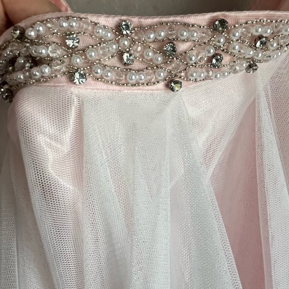 ALYCE Maxi Tulle Skirt Beaded Waistband Sz Large - Picture 3 of 13